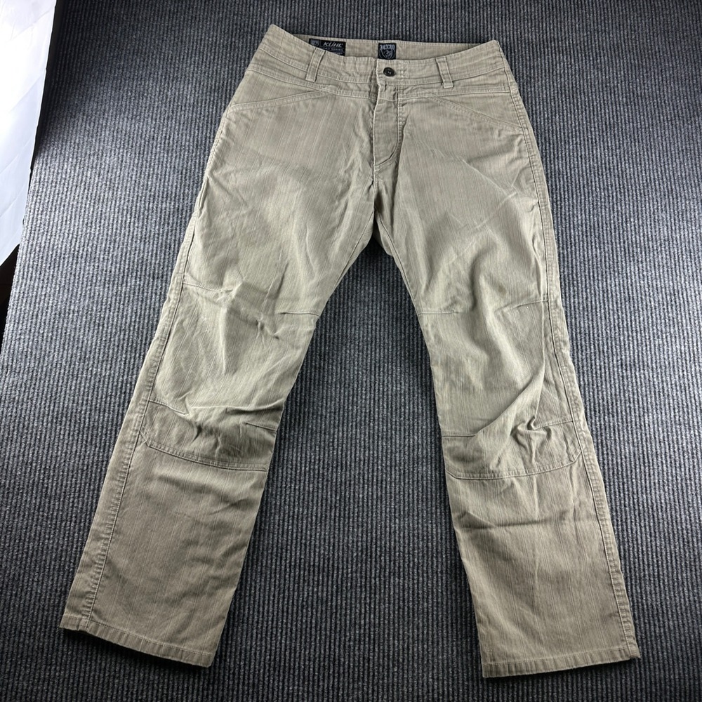 Kuhl Crag Series Mens 34x30 Khaki Tan Articulated Knee Outdoor Hiking Pants